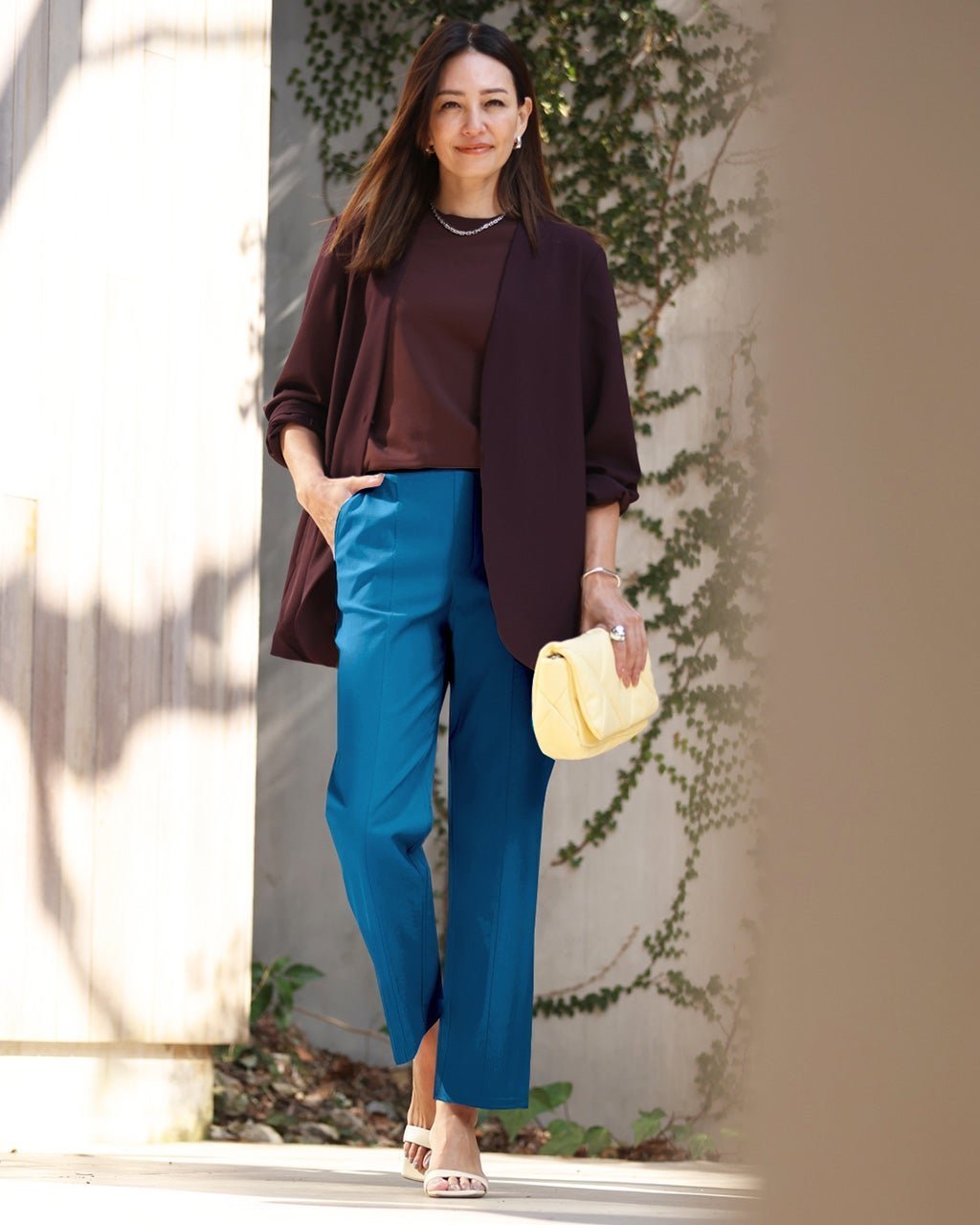 【ドゥクラッセ/DoCLASSE】のドライタッチ・切替ストレート/68cm インテリア・キッズ・メンズ・レディースファッション・服の通販 founy(ファニー) 　ファッション　Fashion　レディースファッション　Fashion for Women　パンツ　Pants & Trousers　春　Spring　切替　Switching, Contrast Panel　ストレッチ　Stretch, Stretchy Fabric　ストレート　Straight, Straight Cut　センター　Center, Center Line　人気　Popular, Best Seller　フラット　Flat, Flat Shoes　フロント　Front, Front Design　S/S・春夏　SS, Spring/Summer, Warm Season　新作・新入荷　New Arrivals / New In　夏　Summer　ビジネス 仕事 通勤　Business / Work / Commuting　ディープマリン|ID: prp329100004919806 ipo3291000000036910816