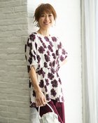 【ドゥクラッセ/DoCLASSE】のダブルサテン・フラワープリントブラウス パープル・パターン|ID:prp329100004919809