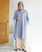 【ドゥクラッセ/DoCLASSE】のUVイージーケア・チュニックシャツ ネイビーパターン|ID: prp329100004919815 ipo3291000000037101387