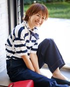 【ドゥクラッセ/DoCLASSE】のアイレットボーダー・ポロニット ホワイトxネイビー|ID:prp329100004919817