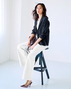 【ドゥクラッセ/DoCLASSE】の鹿の子ニット・トリムジャケット ミッドナイトブルー|ID: prp329100004919823 ipo3291000000037093586