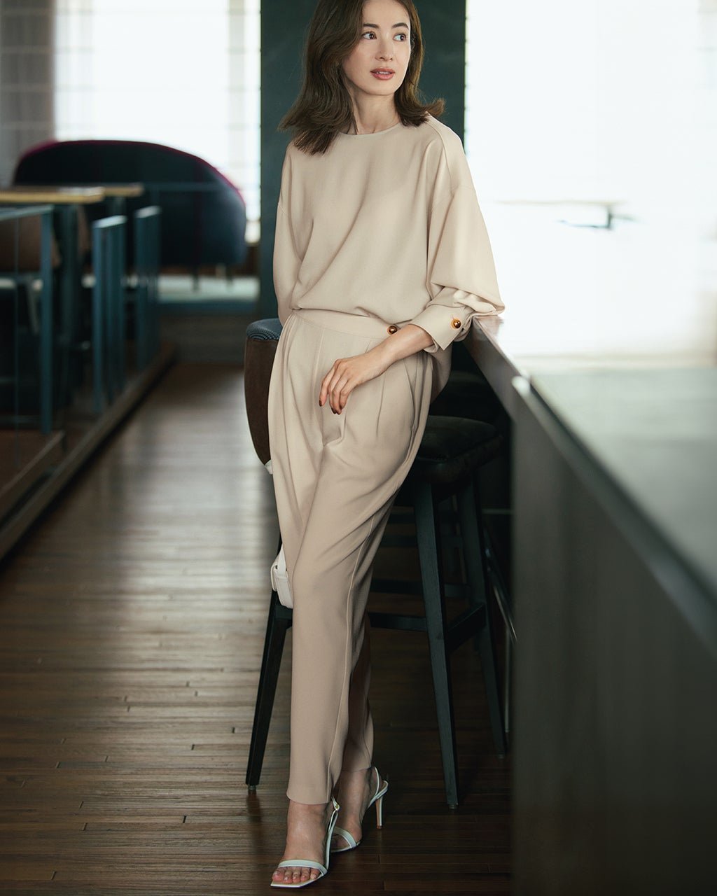 【ドゥクラッセ/DoCLASSE】のストレッチジョーゼット・ハイタックパンツ 人気、トレンドファッション・服の通販 founy(ファニー) 　ファッション　Fashion　レディースファッション　Fashion for Women　パンツ　Pants & Trousers　ストレッチ　Stretch, Stretchy Fabric　セットアップ　Set-Up, Coordinated Outfit　エレガント 上品　Elegant　 other-1|ID: prp329100004919837 ipo3291000000036910985