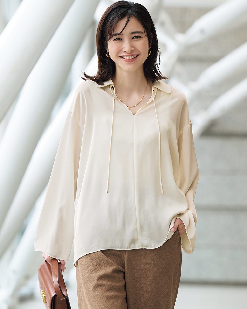 【ドゥクラッセ/DoCLASSE】のヴィンテージサテン・スキッパーシャツ 人気、トレンドファッション・服の通販 founy(ファニー) 　ファッション　Fashion　レディースファッション　Fashion for Women　トップス・カットソー　Cut & Sew Tops　シャツ・ブラウス・オフィスカジュアル　Elegant Blouses & Button-Ups　フェミニン　Feminine, Girly　リボン　Ribbon, Bow　人気　Popular, Best Seller　 other-1|ID: prp329100004919841 ipo3291000000036911007