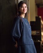 【ドゥクラッセ/DoCLASSE】のストレッチラメジャカード・2WAYプルオーバー ネイビー|ID: prp329100004919844 ipo3291000000036911021