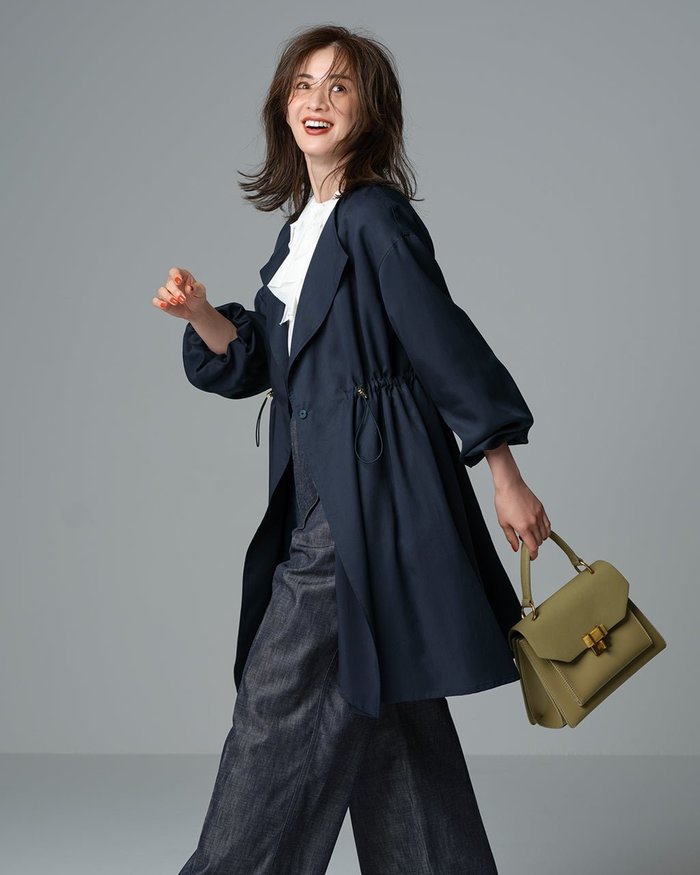 【ドゥクラッセ/DoCLASSE】のノーカラー・ドロストギャザーコート インテリア・キッズ・メンズ・レディースファッション・服の通販 founy(ファニー) https://founy.com/ ファッション Fashion レディースファッション Fashion for Women アウター Coat / Outerwear Collection コート・ロングコート・ピーコート Long Coats, Peacoats & More なめらか Smooth, Silky Texture ギャザー Gathered, Ruffled スピンドル Spindle, Drawcord スリーブ Sleeve, Long Sleeve / Short Sleeve ツイル Twist, Twisted Detail フィット Fit, Slim Fit フレア Flare, Flared 人気 Popular, Best Seller 秋 Autumn |ID: prp329100004919849 ipo3291000000036911031