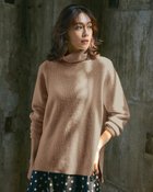 【ドゥクラッセ/DoCLASSE】のラメ糸スパンコールニット・片畦タートルネック ゴールドxベージュ|ID: prp329100004919865 ipo3291000000036911120