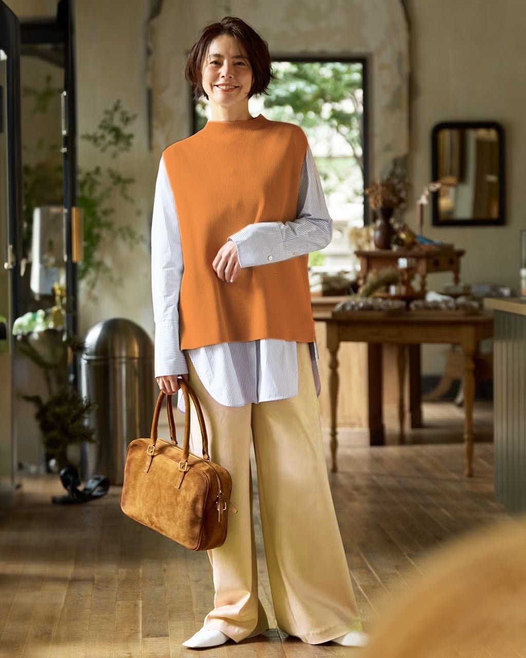 【ドゥクラッセ/DoCLASSE】の片畦編み・ボトルネックベスト インテリア・キッズ・メンズ・レディースファッション・服の通販 founy(ファニー) ファッション Fashion レディースファッション Fashion for Women アウター Coat / Outerwear Collection トップス・カットソー Cut & Sew Tops ニット Knit Tops & Sweaters ベスト&ジレ / 重ね着スタイル Vests & Gilets 畦編みニット・テクスチャードトップス Ribbed Knit Sweaters / Textured Knit Tops スマート Smart, Elegant セーター Sweater, Knitwear タートル Turtleneck, Turtle Collar ハイネック High Neck, Mock Neck ベスト Vest, Waistcoat ボトルネック Bottle Neck, Mock Neck 畦 Ribbed Knit オレンジ|ID: prp329100004919867 ipo3291000000036911130