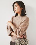 【ドゥクラッセ/DoCLASSE】のラメ糸スパンコールニット・片畦クルーネック ゴールドxベージュ|ID: prp329100004919870 ipo3291000000037093612