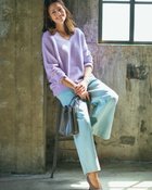 【ドゥクラッセ/DoCLASSE】のウール混タム・Vネックロングニット ラベンダー|ID: prp329100004919874 ipo3291000000037254893