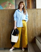 【ドゥクラッセ/DoCLASSE】のミラクルストレッチ・ピンタックワイド68cm イエロー|ID: prp329100004919886 ipo3291000000037097654