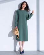 【ドゥクラッセ/DoCLASSE】のスポンジWクロス・Aラインワンピース セージ|ID: prp329100004919887 ipo3291000000036911262