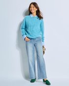 【ドゥクラッセ/DoCLASSE】の裏ベロアデニム・ワイド/72cm ライトインディゴ|ID: prp329100004919892 ipo3291000000037097657