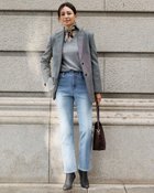 【ドゥクラッセ/DoCLASSE】の裏ベロアデニム・ストレート/72cm 人気、トレンドファッション・服の通販 founy(ファニー) ファッション Fashion レディースファッション Fashion for Women パンツ Pants & Trousers ストレート Straight, Straight Cut デニム Denim, Jeans Material ベロア Velour, Soft Velvet thumbnail ライトインディゴ|ID: prp329100004919895 ipo3291000000036911303