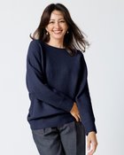 【ドゥクラッセ/DoCLASSE】のウール混タム・ボートネックニット ネイビー|ID: prp329100004919899 ipo3291000000037234923