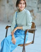 【ドゥクラッセ/DoCLASSE】の超長綿ハイネック/無地 ダスティーブルー|ID: prp329100004919900 ipo3291000000036911329