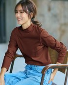 【ドゥクラッセ/DoCLASSE】の超長綿ハイネック/無地 ダークブラウン|ID: prp329100004919900 ipo3291000000036911337