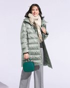 【ドゥクラッセ/DoCLASSE】の艶Airダウン・スタンドカラーロングコート ライトグリーン|ID: prp329100004919901 ipo3291000000036911344