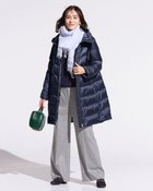 【ドゥクラッセ/DoCLASSE】の艶Airダウン・スタンドカラーロングコート ミッドナイトブルー|ID: prp329100004919901 ipo3291000000037101479