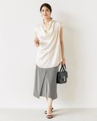 【ドゥクラッセ/DoCLASSE】のラップデザイン・フロントスリットスカート グレー|ID: prp329100004919968 ipo3291000000036911584