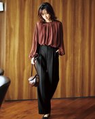 【ドゥクラッセ/DoCLASSE】のグラシエツイル・タックセミワイドパンツ 人気、トレンドファッション・服の通販 founy(ファニー) ファッション Fashion レディースファッション Fashion for Women パンツ Pants & Trousers シンプル Simple, Minimal センター Center, Center Line ワイド Wide, Wide Fit ビジネス 仕事 通勤 Business / Work / Commuting 洗える Machine Washable thumbnail ブラック|ID: prp329100004919972 ipo3291000000036911599