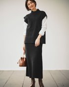 【ドゥクラッセ/DoCLASSE】のハイネックベスト&スカートセットアップ ブラック|ID: prp329100004919975 ipo3291000000037244773