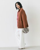 【ドゥクラッセ/DoCLASSE】のダブルフェイスニット・スタンドカラーコート シナモン|ID: prp329100004919976 ipo3291000000036911619