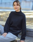 【ドゥクラッセ/DoCLASSE】のウール混フラッフィー・ハイネックセーター 人気、トレンドファッション・服の通販 founy(ファニー) ファッション Fashion レディースファッション Fashion for Women トップス・カットソー Cut & Sew Tops ニット Knit Tops & Sweaters スリーブ Sleeve, Long Sleeve / Short Sleeve セーター Sweater, Knitwear パターン Pattern, Design Print リラックス Relax, Relaxed Fit 冬 Winter / This Winter thumbnail ミッドナイトブルー|ID: prp329100004919984 ipo3291000000037023228