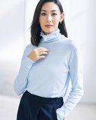 【ドゥクラッセ/DoCLASSE】のコットンガーゼ・メロウタートルネック ペールブルー|ID: prp329100004919996 ipo3291000000036911735