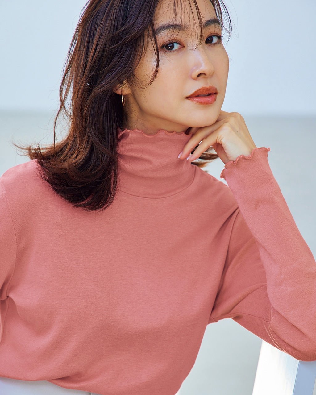 【ドゥクラッセ/DoCLASSE】のコットンガーゼ・メロウタートルネック インテリア・キッズ・メンズ・レディースファッション・服の通販 founy(ファニー) 　ファッション　Fashion　レディースファッション　Fashion for Women　トップス・カットソー　Cut & Sew Tops　シャツ・ブラウス・オフィスカジュアル　Elegant Blouses & Button-Ups　ロングTシャツ・Tシャツ　Longline T-Shirts & Tees　カットソー・ベーシックTシャツ　Cut-and-Sewn Tops / Stretch Tees & Basics　タートルネック・ハイネックトップス　Turtlenecks & High-Neck Tops　カットソー　Cut and Sewn Top　人気　Popular, Best Seller　ダスティーピンク|ID: prp329100004919996 ipo3291000000036911740