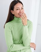 【ドゥクラッセ/DoCLASSE】のコットンガーゼ・メロウタートルネック ライトグリーン|ID: prp329100004919996 ipo3291000000036911746