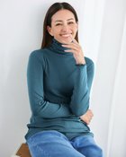 【ドゥクラッセ/DoCLASSE】のコットンガーゼ・メロウタートルネック ダークピーコック|ID: prp329100004919996 ipo3291000000036911747