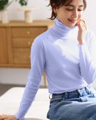 【ドゥクラッセ/DoCLASSE】のコットンガーゼ・メロウタートルネック アイリス|ID: prp329100004919996 ipo3291000000036911748