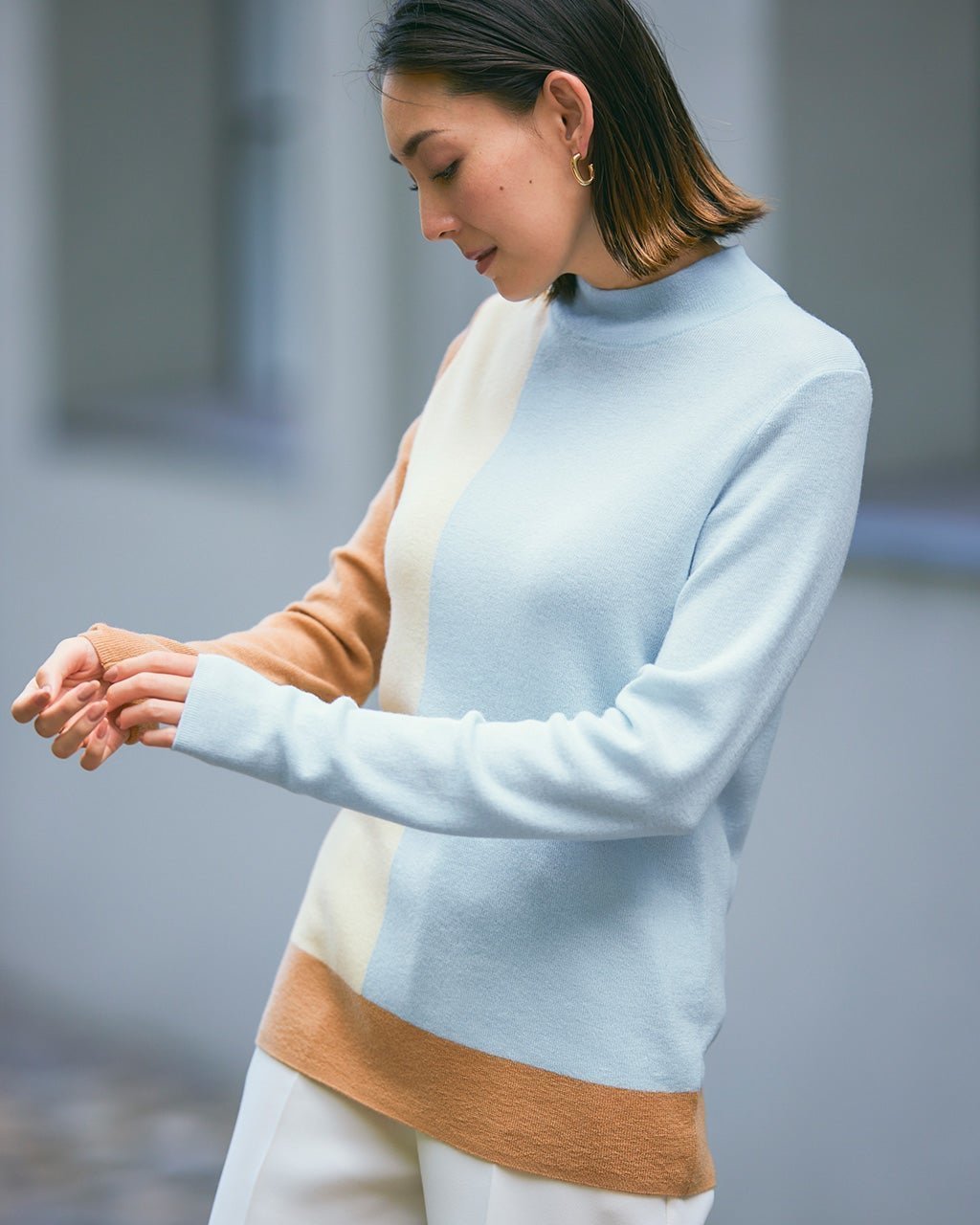 【ドゥクラッセ/DoCLASSE】のマシュマロウール100・ハイネック インテリア・キッズ・メンズ・レディースファッション・服の通販 founy(ファニー) 　ファッション　Fashion　レディースファッション　Fashion for Women　トップス・カットソー　Cut & Sew Tops　ニット　Knit Tops & Sweaters　なめらか　Smooth, Silky Texture　インナー　Innerwear　シルケット　Silket, Silky Cotton　セーター　Sweater, Knitwear　ハイネック　High Neck, Mock Neck　エレガント 上品　Elegant　サックスマルチ|ID: prp329100004919997 ipo3291000000036911758