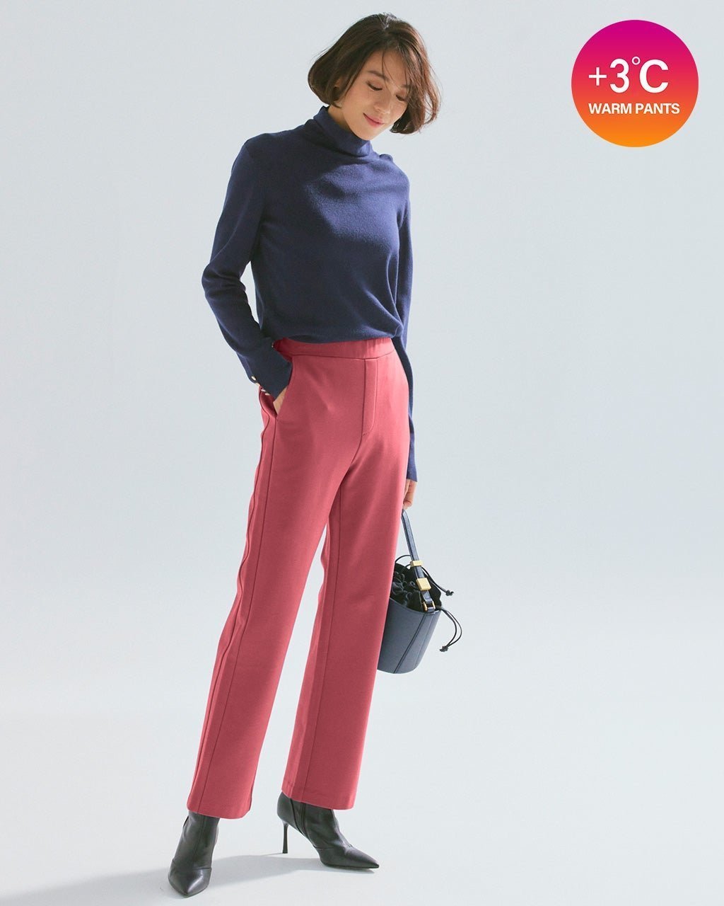 【ドゥクラッセ/DoCLASSE】のプレミアサーモ・サイドラインストレート63cm インテリア・キッズ・メンズ・レディースファッション・服の通販 founy(ファニー) 　ファッション　Fashion　レディースファッション　Fashion for Women　パンツ　Pants & Trousers　シンプル　Simple, Minimal　ストレッチ　Stretch, Stretchy Fabric　ストレート　Straight, Straight Cut　スリム　Slim, Slim Fit　パターン　Pattern, Design Print　おすすめ　Recommended / Our Picks　エレガント 上品　Elegant　ビジネス 仕事 通勤　Business / Work / Commuting　ダークピンク|ID: prp329100004920002 ipo3291000000036911778