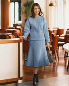 【ドゥクラッセ/DoCLASSE】のツイーディジャカード・ミディスカート 人気、トレンドファッション・服の通販 founy(ファニー) ファッション Fashion レディースファッション Fashion for Women スカート Skirts おすすめ Recommended / Our Picks オケージョン Occasion Wear シンプル Simple, Minimal ジャケット Jacket, Outerwear ストレッチ Stretch, Stretchy Fabric セットアップ Set-Up, Coordinated Outfit セレモニー Ceremony ツイード Twill, Twill Weave パーティ Party, Party Style thumbnail ブルー|ID: prp329100004920006 ipo3291000000036911806