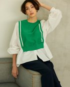 【ドゥクラッセ/DoCLASSE】のドッキングニット・シャツチュニック 人気、トレンドファッション・服の通販 founy(ファニー) ファッション Fashion レディースファッション Fashion for Women トップス・カットソー Cut & Sew Tops ニット Knit Tops & Sweaters シャツ・ブラウス・オフィスカジュアル Elegant Blouses & Button-Ups ドッキング Docking, Mixed Material ベスト Vest, Waistcoat 人気 Popular, Best Seller thumbnail グリーン|ID: prp329100004920007 ipo3291000000036911808