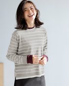 【ドゥクラッセ/DoCLASSE】のストレッチニット・リブ配色クルーネック 人気、トレンドファッション・服の通販 founy(ファニー) ファッション Fashion レディースファッション Fashion for Women トップス・カットソー Cut & Sew Tops ニット Knit Tops & Sweaters ストレッチ Stretch, Stretchy Fabric セーター Sweater, Knitwear なめらか Smooth, Silky Texture パターン Pattern, Design Print ロング Long, Long-Length おすすめ Recommended / Our Picks thumbnail グレーパターン|ID: prp329100004920015 ipo3291000000036911851