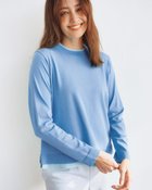 【ドゥクラッセ/DoCLASSE】のストレッチニット・リブ配色クルーネック 人気、トレンドファッション・服の通販 founy(ファニー) ファッション Fashion レディースファッション Fashion for Women トップス・カットソー Cut & Sew Tops ニット Knit Tops & Sweaters ストレッチ Stretch, Stretchy Fabric セーター Sweater, Knitwear なめらか Smooth, Silky Texture パターン Pattern, Design Print ロング Long, Long-Length おすすめ Recommended / Our Picks thumbnail ライトブルー|ID: prp329100004920015 ipo3291000000036911855