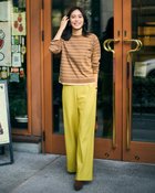 【ドゥクラッセ/DoCLASSE】のストレッチニット・リブ配色クルーネック ベージュ・パターン|ID: prp329100004920015 ipo3291000000037097666