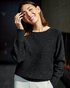 【ドゥクラッセ/DoCLASSE】のウール混・スパンコールラメセーター ブラック&times;ブラック|ID: prp329100004920016 ipo3291000000037255115