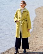 【ドゥクラッセ/DoCLASSE】のマジカルサーモ・配色ステンカラーコート 人気、トレンドファッション・服の通販 founy(ファニー) ファッション Fashion レディースファッション Fashion for Women アウター Coat / Outerwear Collection コート・ロングコート・ピーコート Long Coats, Peacoats & More グログラン Grosgrain, Grosgrain Ribbon タフタ Taffeta, Structured Fabric ダウン Down, Puffer フォルム Silhouette, Form ベーシック Basic, Essential thumbnail イエローグリーン|ID: prp329100004920020 ipo3291000000036911875