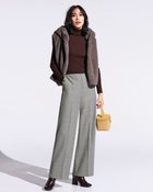 【ドゥクラッセ/DoCLASSE】のウォームストレッチ・セミワイド/68cm 人気、トレンドファッション・服の通販 founy(ファニー) ファッション Fashion レディースファッション Fashion for Women パンツ Pants & Trousers カッティング Cutting Detail カットソー Cut and Sewn Top ストレッチ Stretch, Stretchy Fabric メタル Metal, Metal Parts ワイド Wide, Wide Fit エレガント 上品 Elegant thumbnail グレー|ID: prp329100004920024 ipo3291000000036911897