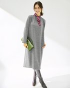 【ドゥクラッセ/DoCLASSE】のファインジャカード・サックワンピース 人気、トレンドファッション・服の通販 founy(ファニー) ファッション Fashion レディースファッション Fashion for Women ワンピース Dresses アクセサリー Fashion Accessories シンプル Simple, Minimal ストレッチ Stretch, Stretchy Fabric スリット Slit, Slit Detail ツイード Twill, Twill Weave 人気 Popular, Best Seller 再入荷 Restock / Back in Stock thumbnail グレー|ID: prp329100004920025 ipo3291000000036911901