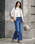 【ドゥクラッセ/DoCLASSE】の裏ベロアデニム・ワイド/68cm 人気、トレンドファッション・服の通販 founy(ファニー) ファッション Fashion レディースファッション Fashion for Women パンツ Pants & Trousers デニム Denim, Jeans Material ベロア Velour, Soft Velvet ワイド Wide, Wide Fit thumbnail インディゴ|ID: prp329100004920026 ipo3291000000036911906