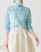 【ドゥクラッセ/DoCLASSE】の超長綿タートルネック/モダン柄 ブルー・パターン|ID: prp329100004920031 ipo3291000000036911932