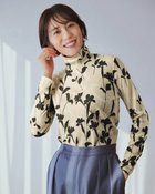 【ドゥクラッセ/DoCLASSE】の超長綿タートルネック/モダン柄 ベージュ×ブラック|ID: prp329100004920031 ipo3291000000036911934