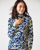 【ドゥクラッセ/DoCLASSE】の超長綿タートルネック/モダン柄 ネイビーパターン|ID: prp329100004920031 ipo3291000000037101540