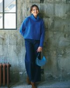 【ドゥクラッセ/DoCLASSE】のウール混タム・クロップドタートルネックニット ブルー|ID: prp329100004920034 ipo3291000000036911952