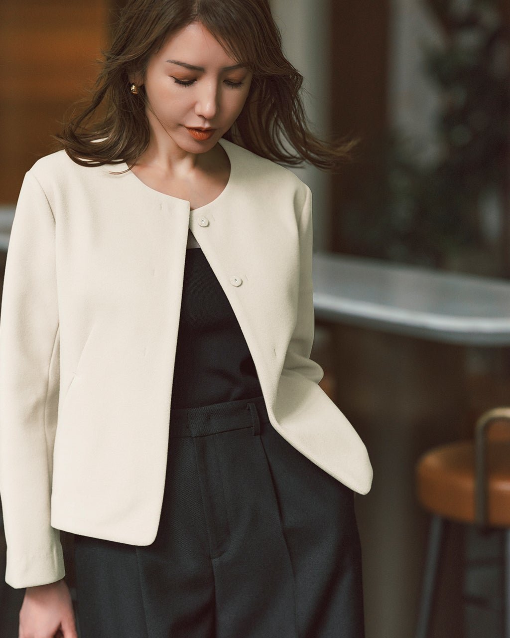 【ドゥクラッセ/DoCLASSE】のウールライクニードル・2WAYフリルジャケット 人気、トレンドファッション・服の通販 founy(ファニー) 　ファッション　Fashion　レディースファッション　Fashion for Women　アウター　Coat / Outerwear Collection　レディースジャケット・軽アウター　Jackets　オケージョン　Occasion Wear　シアー　Sheer, See-Through　ジャケット　Jacket, Outerwear　ストレッチ　Stretch, Stretchy Fabric　フリル　Frill, Ruffle　エレガント 上品　Elegant　ビジネス 仕事 通勤　Business / Work / Commuting　 other-1|ID: prp329100004920036 ipo3291000000037023376