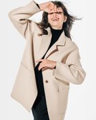 【ドゥクラッセ/DoCLASSE】のピュアウールリバー・ジャケットコート ストーン|ID: prp329100004920039 ipo3291000000036911967